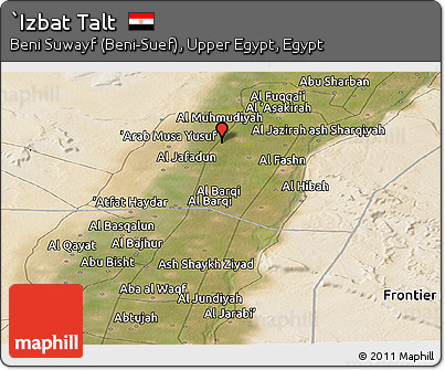 Satellite Panoramic Map of `Izbat Talt