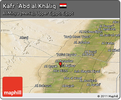 Satellite Panoramic Map of Kafr `Abd Al Khāliq