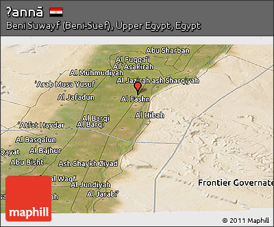 Satellite Panoramic Map of Ḩannā