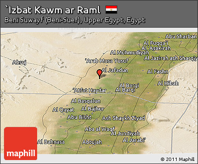 Satellite Panoramic Map of `Izbat Kawm Ar Raml