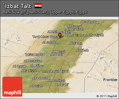 Satellite Panoramic Map of `Izbat Talt