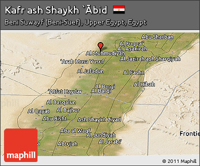 Satellite Panoramic Map of Kafr Ash Shaykh `Ābid