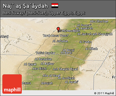 Satellite Panoramic Map of Naj` Aş Şa`āydah