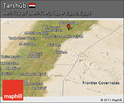 Satellite Panoramic Map of Ţarshūb
