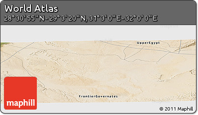 Satellite Panoramic Map of the Area around 28° 47' 8" N, 31° 31' 29" E