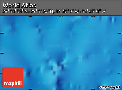 Physical Map of the Area around 28° 47' 8" N, 32° 13' 30" W