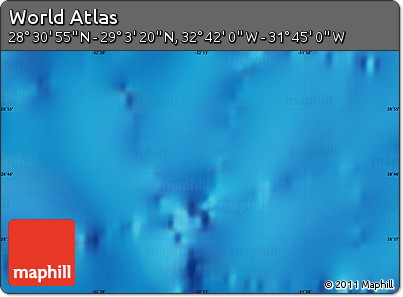 Physical Map of the Area around 28° 47' 8" N, 32° 13' 30" W