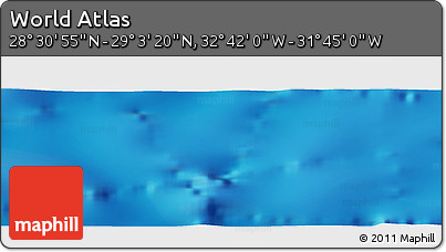 Shaded Relief Panoramic Map of the Area around 28° 47' 8" N, 32° 13' 30" W