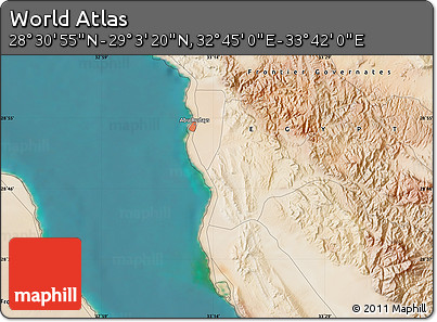 Satellite Map of the Area around 28° 47' 8" N, 33° 13' 30" E