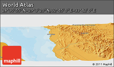 Political Panoramic Map of the Area around 28° 47' 8" N, 33° 13' 30" E