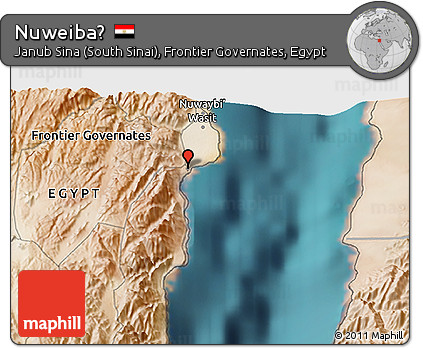Satellite 3D Map of Nuweiba‛