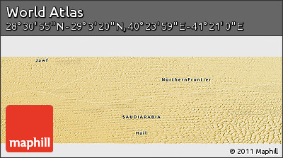 Physical Panoramic Map of the Area around 28° 47' 8" N, 40° 52' 30" E