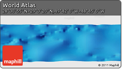 Physical Panoramic Map of the Area around 28° 47' 8" N, 49° 13' 30" W