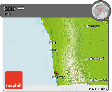 Physical 3D Map of Gāhī
