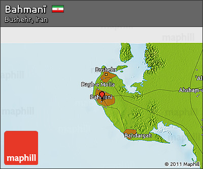 Physical 3D Map of Bahmanī