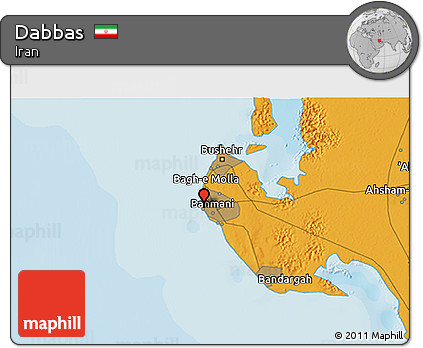 Political 3D Map of Dabbas