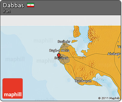 Political 3D Map of Dabbas
