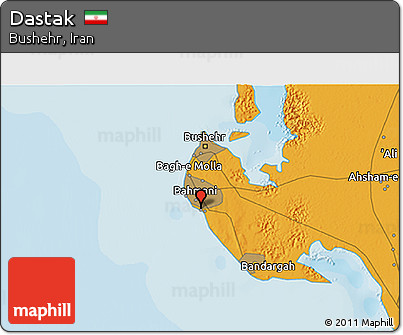 Political 3D Map of Dastak