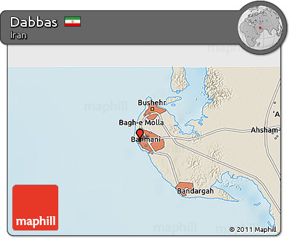 Shaded Relief 3D Map of Dabbas