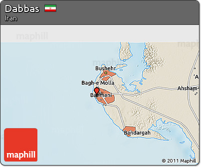 Shaded Relief 3D Map of Dabbas