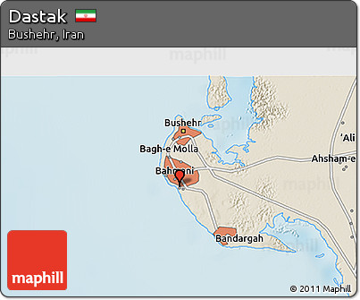 Shaded Relief 3D Map of Dastak