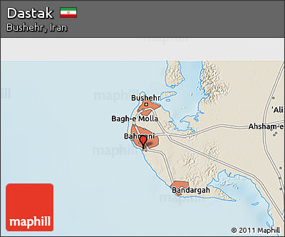 Shaded Relief 3D Map of Dastak