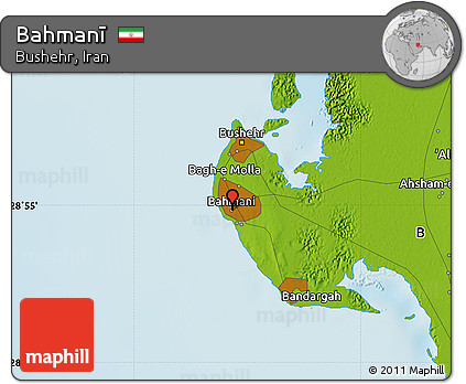 Physical Map of Bahmanī