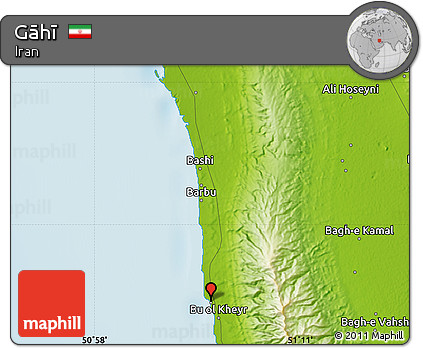 Physical Map of Gāhī