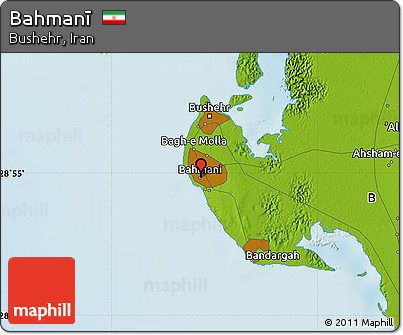 Physical Map of Bahmanī