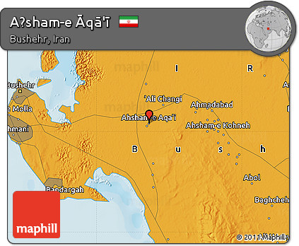 Political Map of Aḩsham-e Āqā'ī