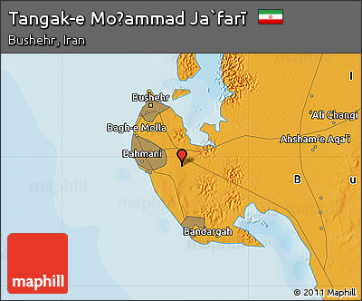 Political Map of Tangak-e Moḩammad Ja`farī