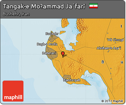 Political Map of Tangak-e Moḩammad Ja`farī