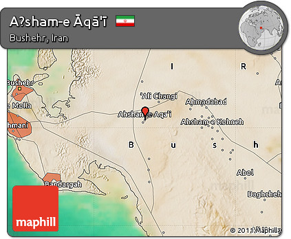Satellite Map of Aḩsham-e Āqā'ī