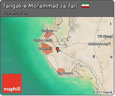 Satellite Map of Tangak-e Moḩammad Ja`farī