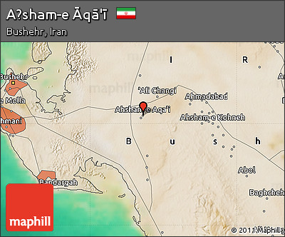 Satellite Map of Aḩsham-e Āqā'ī