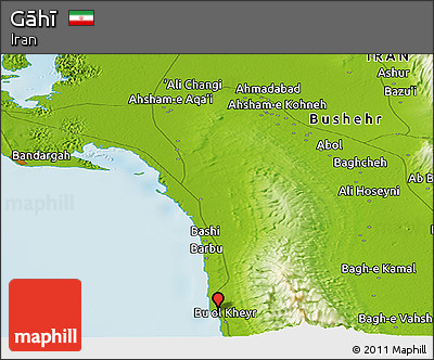 Physical Panoramic Map of Gāhī
