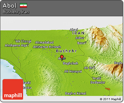 Physical Panoramic Map of Abol