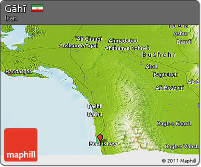 Physical Panoramic Map of Gāhī