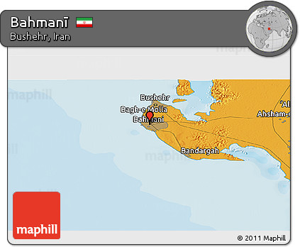 Political Panoramic Map of Bahmanī