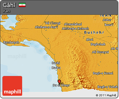 Political Panoramic Map of Gāhī