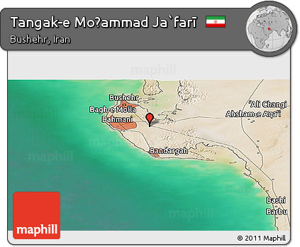 Satellite Panoramic Map of Tangak-e Moḩammad Ja`farī