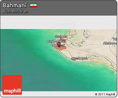 Satellite Panoramic Map of Bahmanī