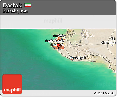 Satellite Panoramic Map of Dastak