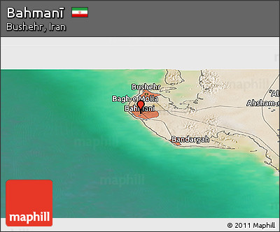 Satellite Panoramic Map of Bahmanī