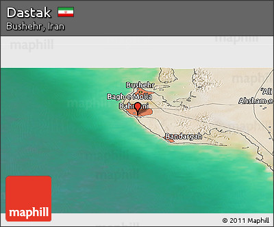 Satellite Panoramic Map of Dastak