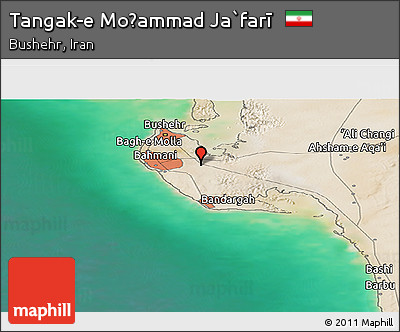 Satellite Panoramic Map of Tangak-e Moḩammad Ja`farī