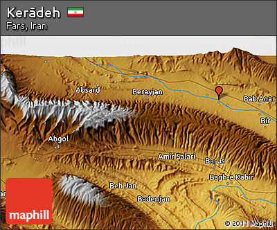 Physical 3D Map of Kerādeh