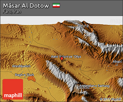Physical 3D Map of Māsar Al Dotow