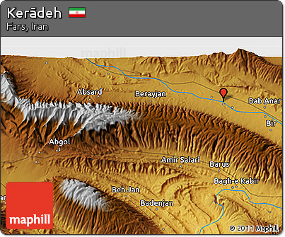 Physical 3D Map of Kerādeh