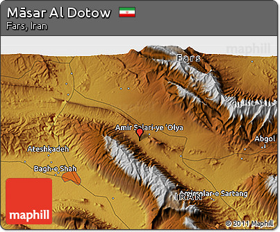 Physical 3D Map of Māsar Al Dotow